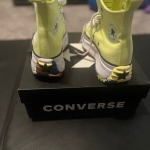 Converse Run Star Hike High Top Sneaker - Neon Yellow with Multicolor Sole